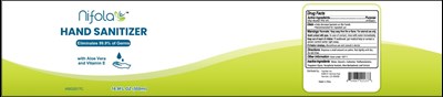 Image Of Label (Nifola Hand Sanitizer With Aloe Vera And Vitamin E 5 Sizes 70)